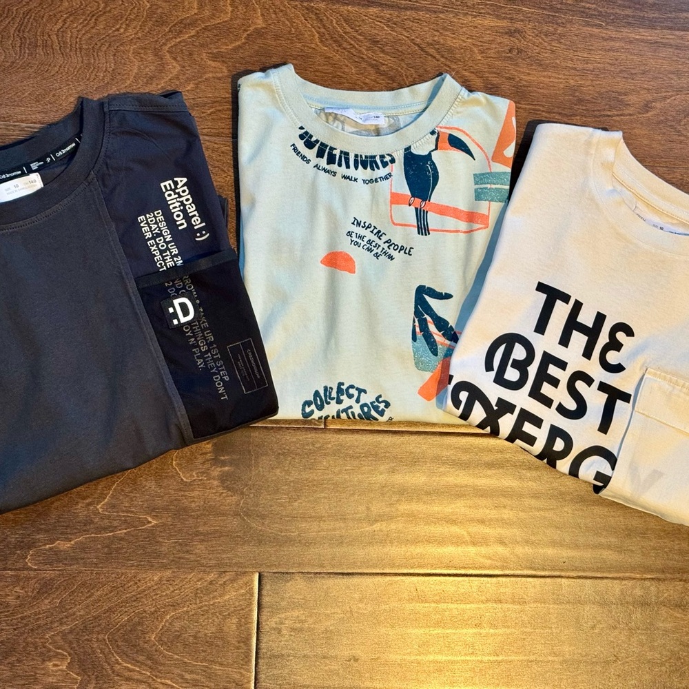 Zara Kids Graphic T-Shirts - Black, Blue, Cream, size 10 - Picture 12 of 12